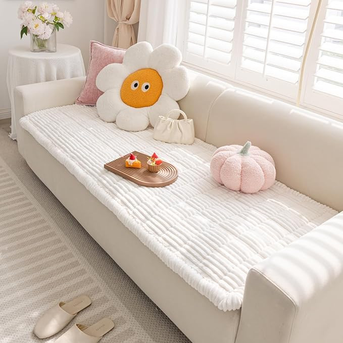 FUNNY FUZZY Pet Couch Covers for Sofa, Washable Dog Couch Cover Protector for Dogs, Flannel Couch... | Amazon (US)