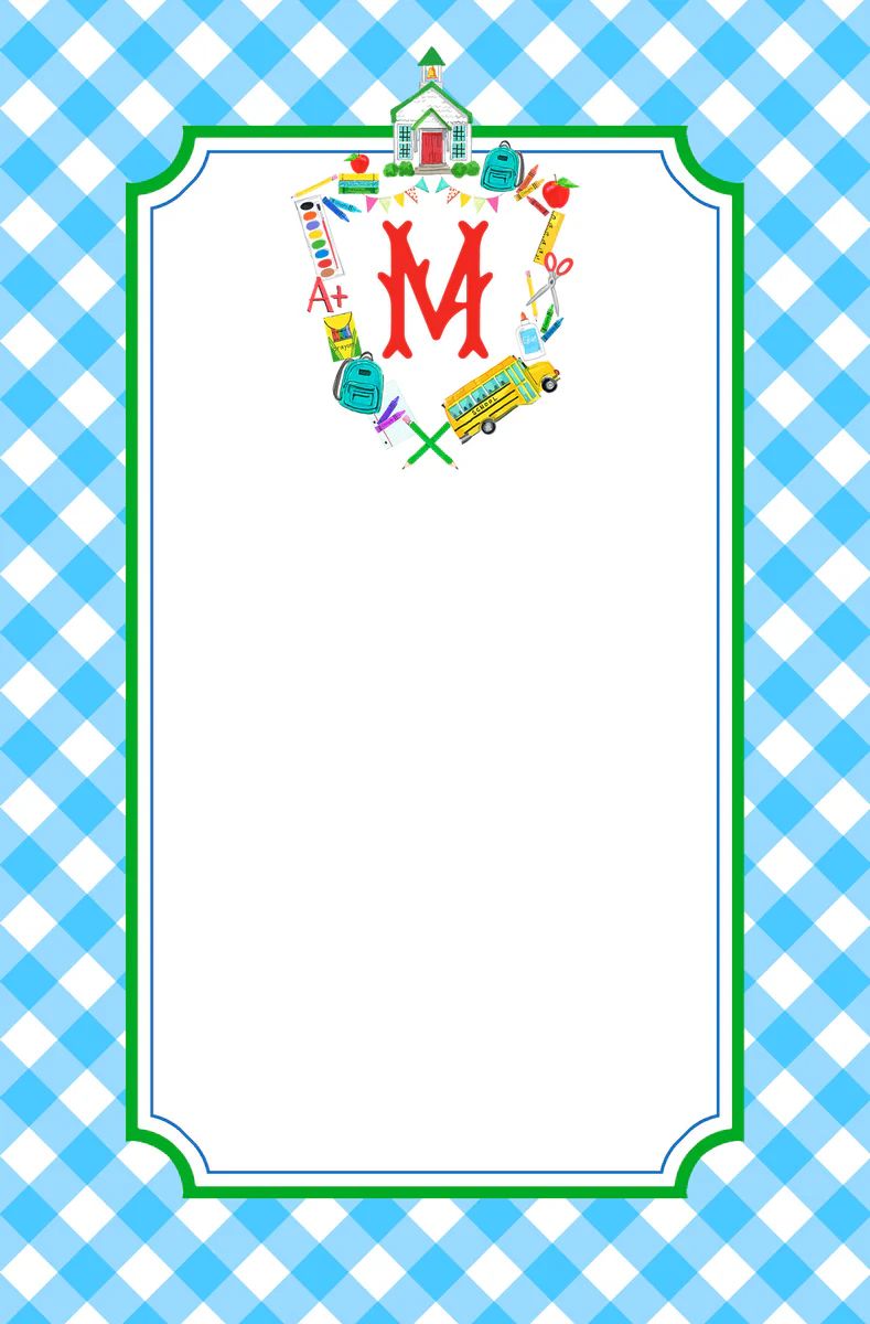 Custom School Crest Personalized Notepad, Multiple Sizes Available | Taylor Beach Design
