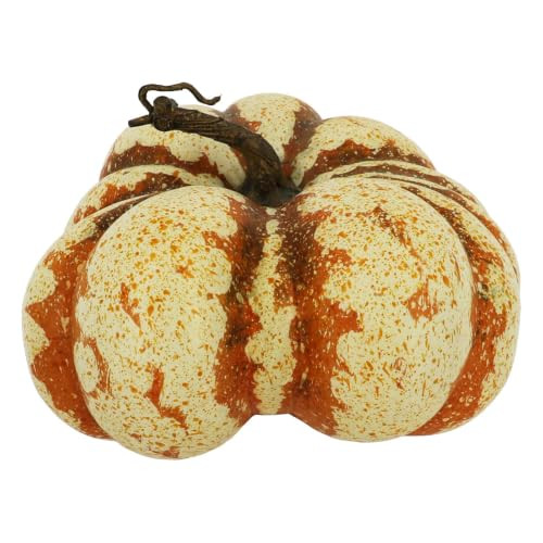 Ashland 9" Cream & Speckled Orange Decorative Pumpkin | Amazon (US)