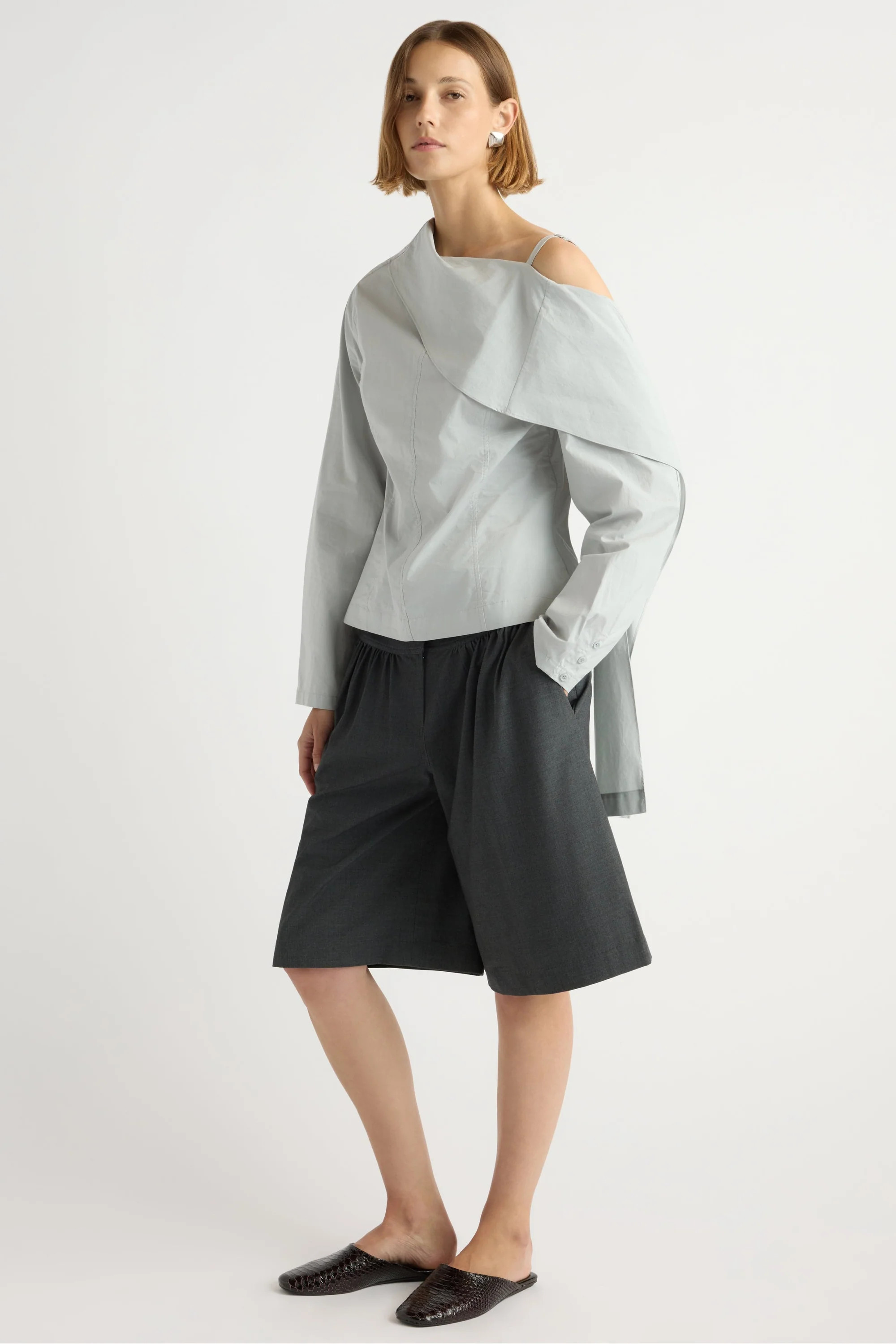 Mila Asymmetric Foldover Blouse | Modern Citizen