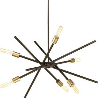 Progress Lighting Astra Collection 6-Light Antique Bronze Mid-Century Modern Chandelier Light P40... | The Home Depot