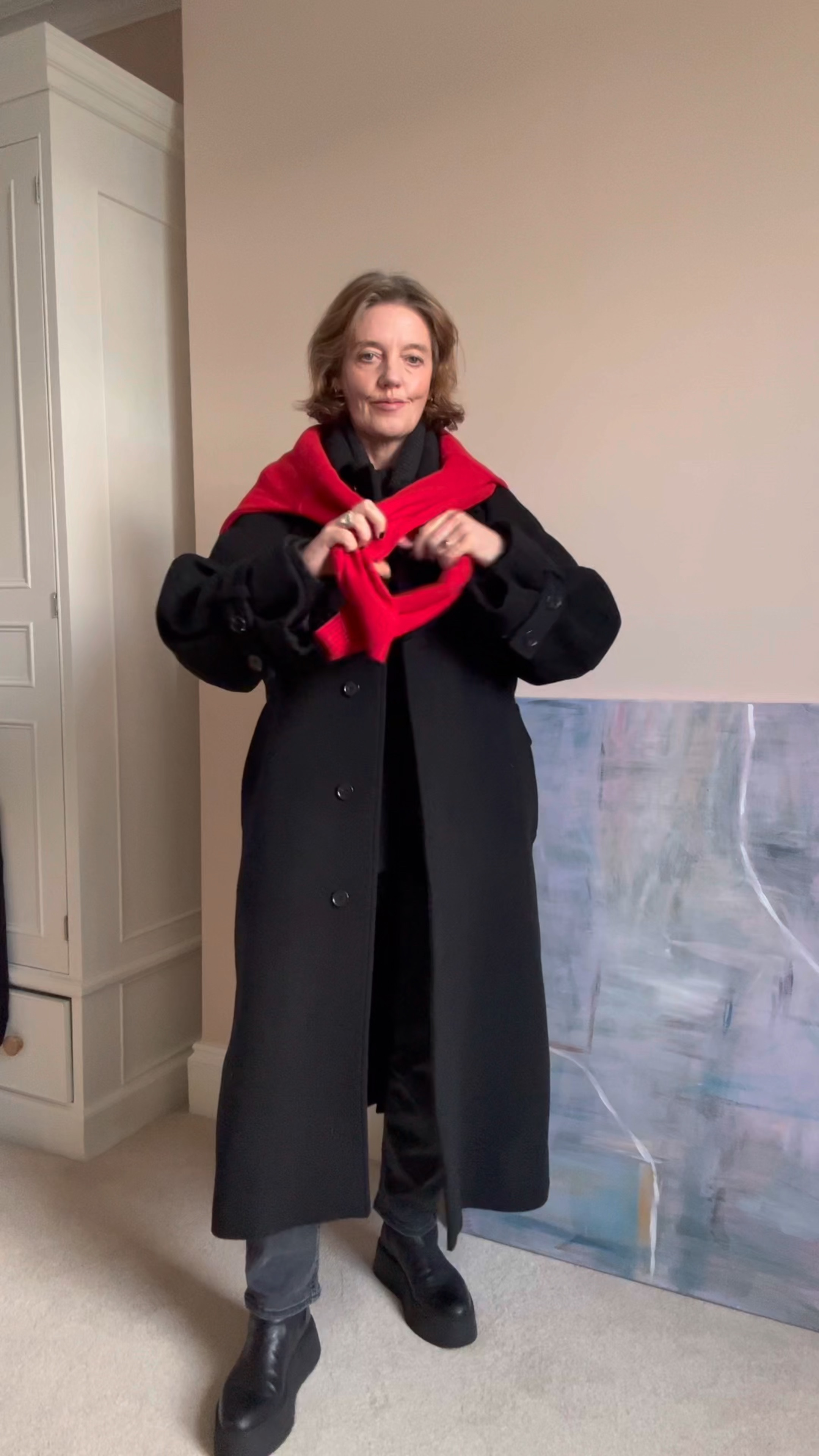 Red pop
Colour pop
Winter coat 
Black winter coat
Wool coat 

#LTKSeasonal #LTKmidsize #LTKstyletip