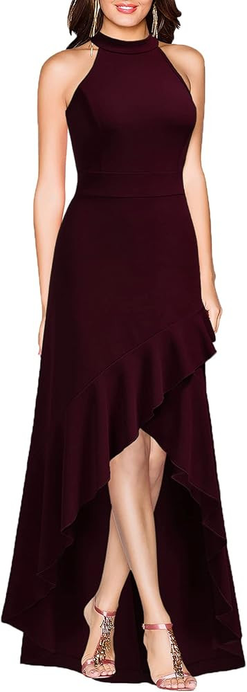 MUSHARE Womens Black Tie Dress Formal Evening Party Long Dress Black Tie Wedding Guest Dress Amazon | Amazon (US)
