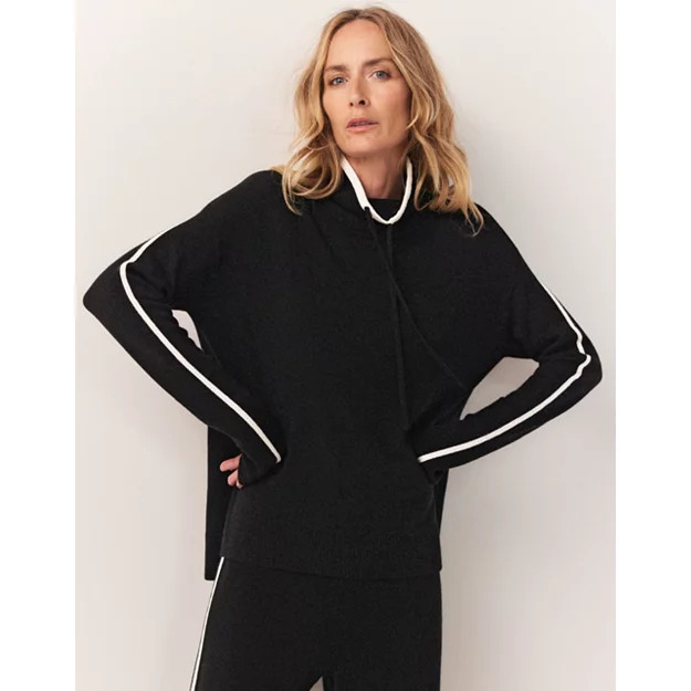 Contrast Funnel Neck Jumper with Cashmere | The White Company (UK)