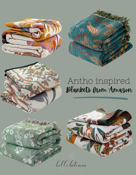 Aren’t these the cutest blankets? 😍 Totally giving Anthro Vibes but at Amazon prices! 🙌 

#LTKhome #LTKSeasonal #LTKfindsunder50
