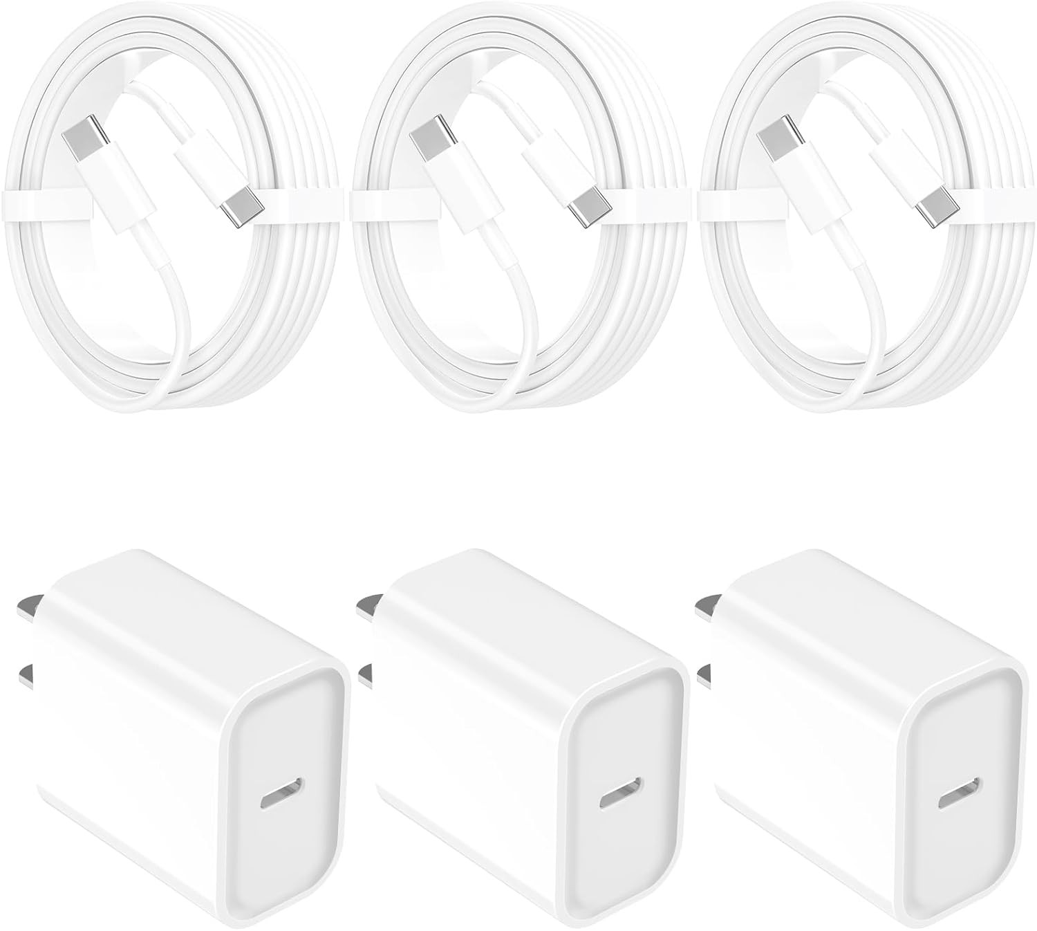 【MFi Certified】iPhone 15 Fast Charger, GEONAV 3Pack 20W USB-C Power Adapter Type-C Wall Charg... | Amazon (US)