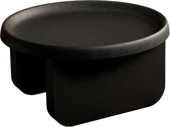 BUZUEY Modern Round Coffee Table,Metal Black Coffee Tables,Center Table,Unique Circle Coffee Tabl... | Amazon (US)