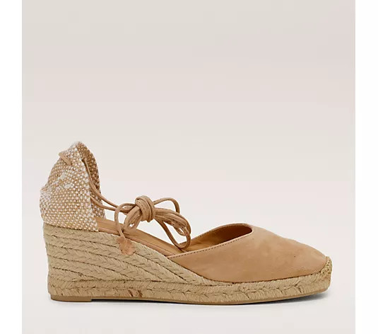 Castaner Carina Suede Wedge Sandals - QVC UK | QVC UK