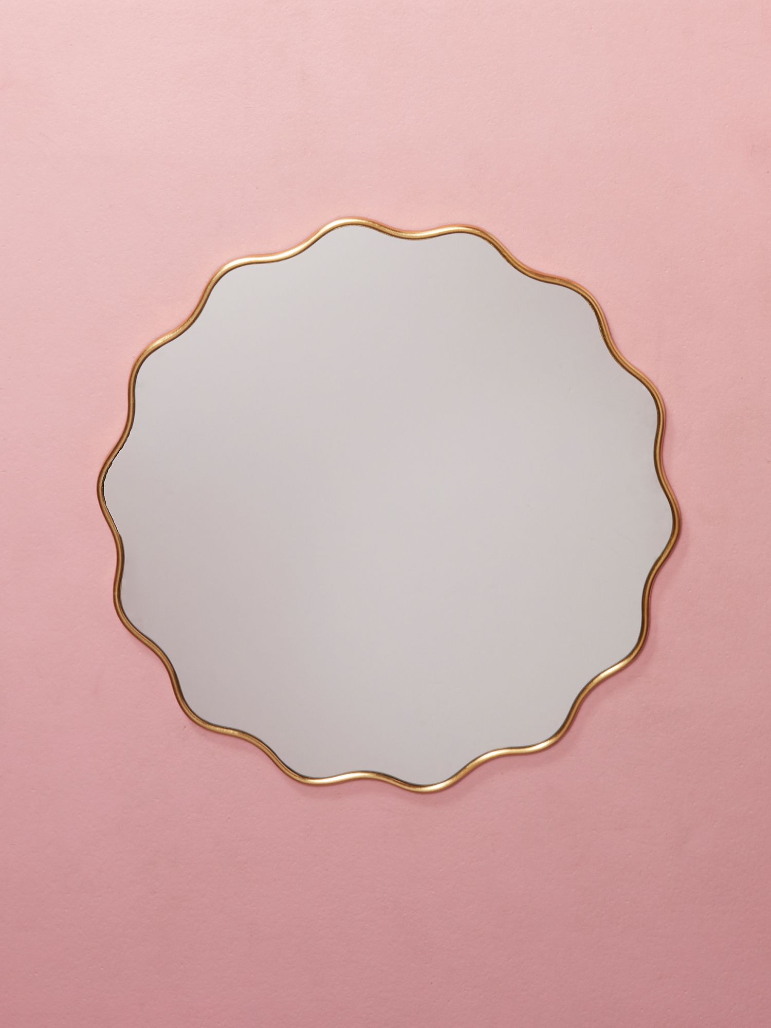 32in Gold Foil Squiggle Framed Round Wall Mirror | Living Room | HomeGoods | HomeGoods