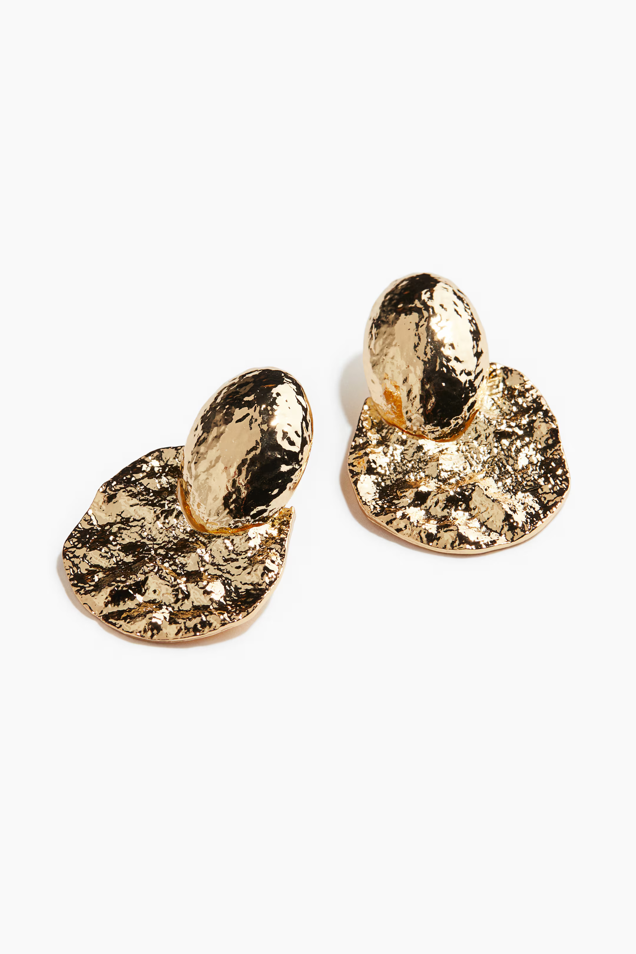 Textured earrings - Gold-coloured - Ladies | H&M GB | H&M (UK, MY, IN, SG, PH, TW, HK)