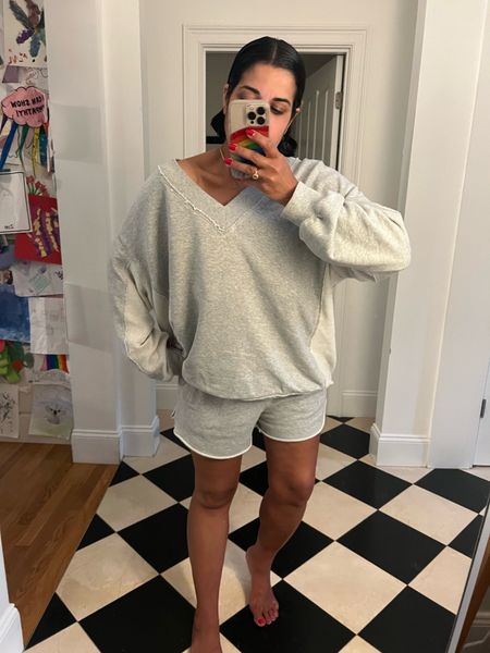 Coziest comfies! Just ordered another color. I’m in a medium in both, very oversized which I love.