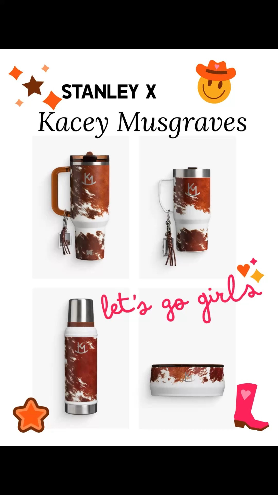 The dog bowl might actually be my favorite piece in the new Stanley x Kacey Musgraves collection. 🤎🐄

We have this bowl in black, and it’s been a lifesaver with my 9-month-old who’s always trying to splash in the dog’s water. 😂 I definitely don’t need another one… but this rodeo print is tempting me.

The whole collection just dropped about an hour ago, and I’m obsessed with the Western vibe. The tumblers even come with 4 removable charms! 🤠

Also… we’re headed to a country concert at our local Wildwood Amphitheater later this week, so this collection couldn’t have launched at a better time.

Stanley x Kacey Musgraves, Stanley dog bowl, Stanley tumbler, Western decor, cow print, country concert outfit, country aesthetic, dog mom essentials, limited edition Stanley, summer accessories, pet bowl, concert style

#LTKstorytime #LTKfoodie #LTKHome