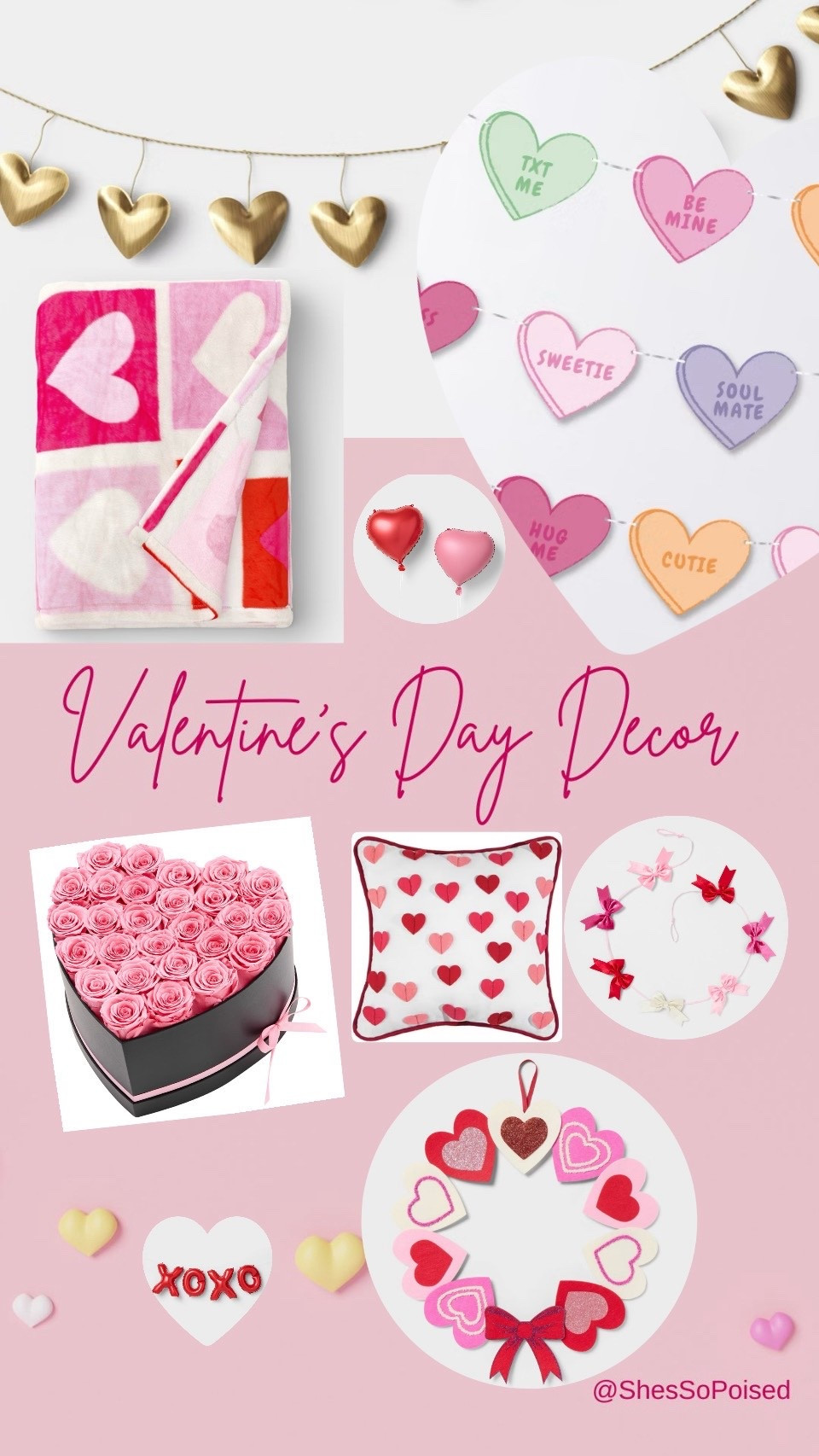 Valentine’s Day Decor - cute heart themed garland, pillows, throws, flowers and wreaths

#LTKValentine #LTKSeasonal