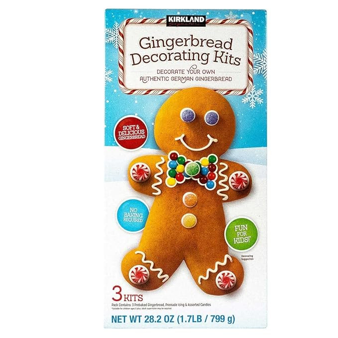 Kirkland Signature Gingerbread Decorating Kits, 3 Kits (28.2 Ounce) | Amazon (US)