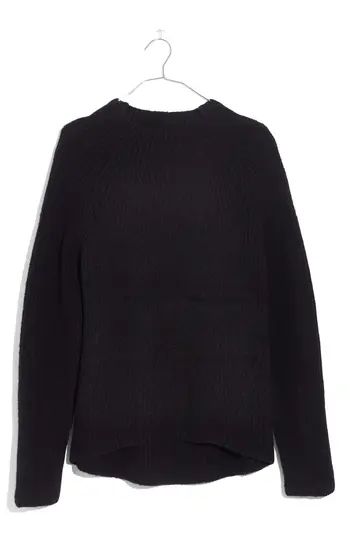 Women's Madewell Northfield Mock Neck Sweater, Size XX-Small - Black | Nordstrom