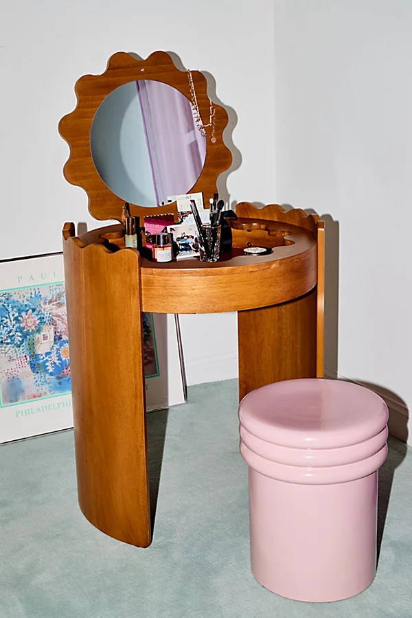 Stacie Wood Flip-Top Mirror Vanity in Acorn at Urban Outfitters | Urban Outfitters (US and RoW)