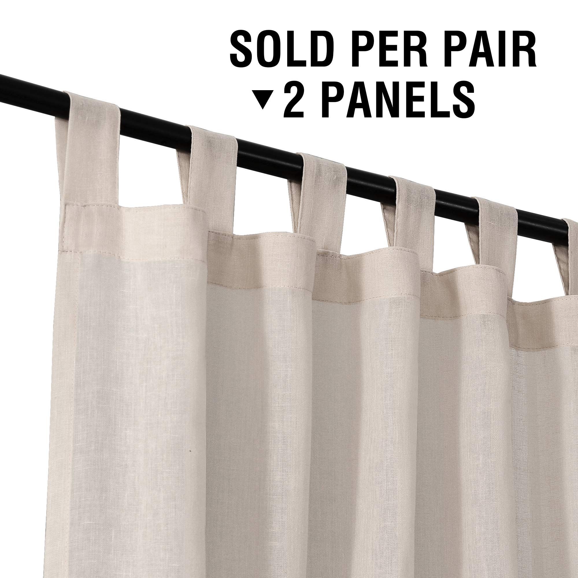 H.VERSAILTEX Linen Blended Sheer Curtains 84 Inches Length 2 Panels Textured Woven Linen Sheers Curt | Amazon (CA)
