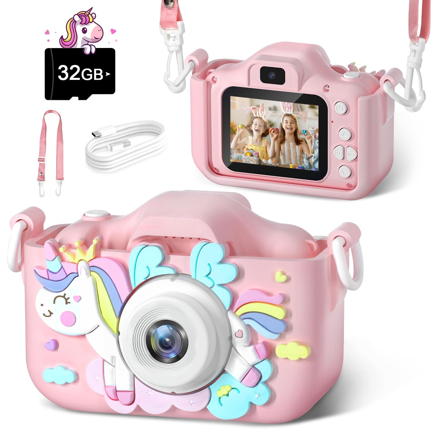 Anesky Kids Camera, Toddler Camera for 3 4 5 6 7 8 9 10 11 12 Year Old Girls/Boys, Kids Digital C... | Amazon (US)
