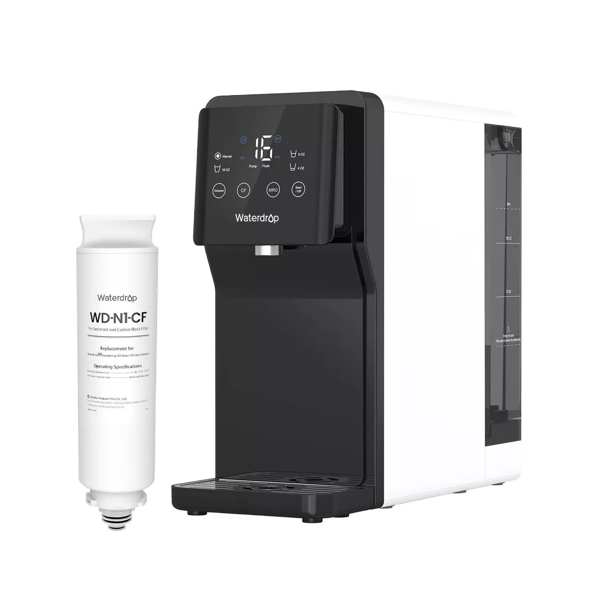 Waterdrop N1 Countertop Reverse Osmosis System, 4 Stage, 3:1 Pure to Drain, Reduce PFAS, Extra WD... | Target