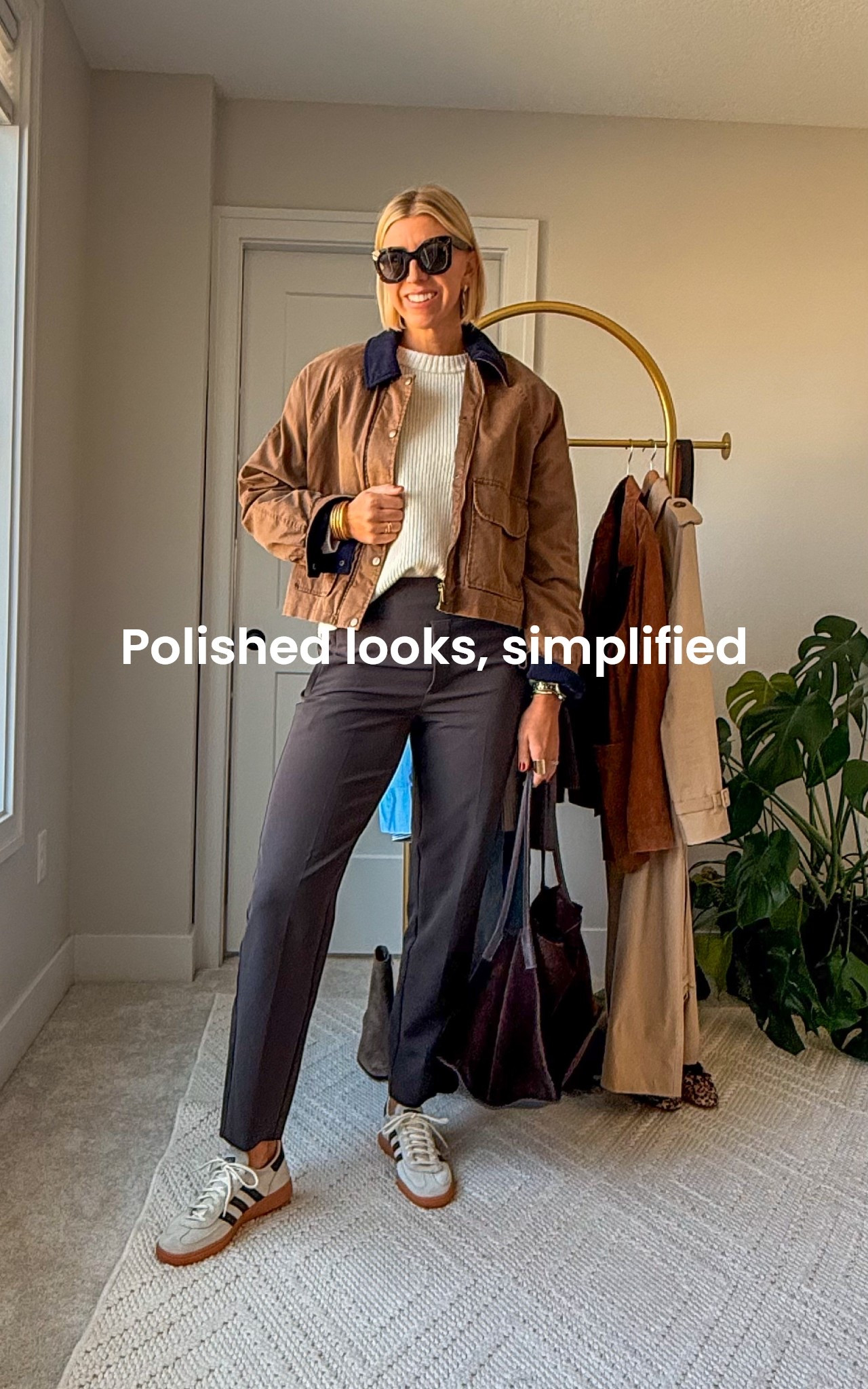 From school drop-off to weekend errands → chic comfort
Wearing my true-to-size 6 in the trousers, a size small in the cashmere sweater, and my sneakers fit true to size. Pair with a barn jacket for an elevated, polished look.
I’m 5’10” for height reference.

#LTKSeasonal #LTKStyleTip #LTKOver40