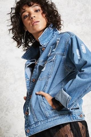 Distressed Denim Jacket | Forever 21 (US)