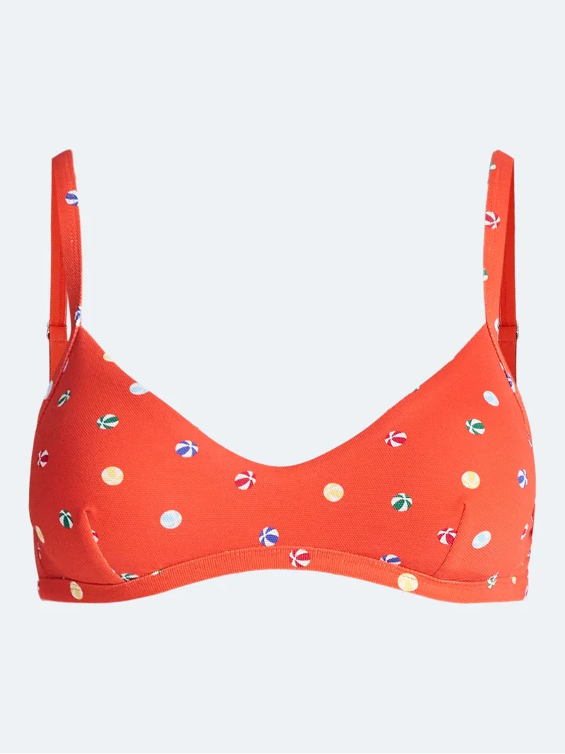 Free Assembly Women's and Women\u2019s Plus Longline Triangle Bikini Top, Sizes XS-3X | Walmart (US)
