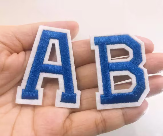 Blue Letter A Thru Z 5 Colors Handmade Embroidery | Etsy | Etsy (US)