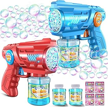 Bubble Guns Machine for Kids 4-8: Automatic 10-Hole Bubble Guns with Rich Bubbles & LED Light - S... | Amazon (US)