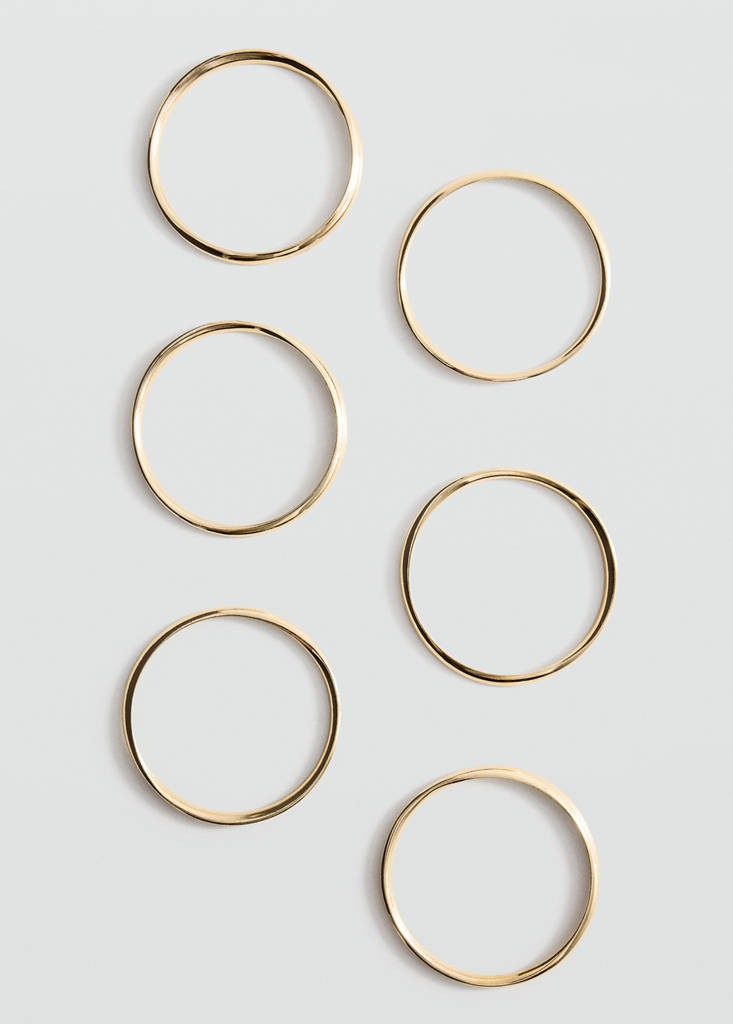 Mixed bracelet set gold - Women - One size - MANGO | Mango (US/MX/AU)