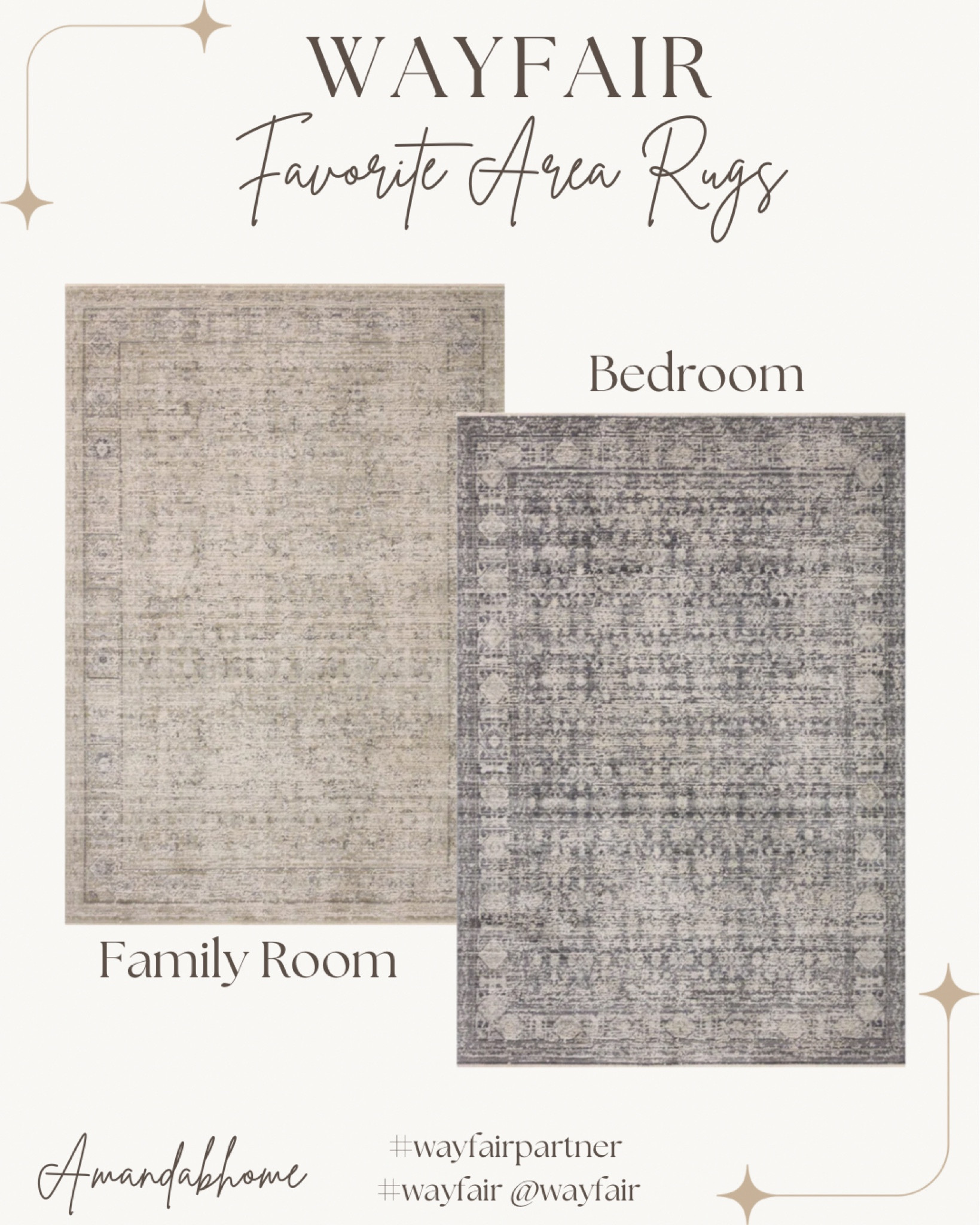 Loloi area rugs in my home that are from Wayfair! These are 2 of my favorite rugs! The Taupe/Dove color is a beautiful neutral that can match in any space. The Charcoal/Dove is a beautiful dark grey rug and looks so good in our bedroom!
@wayfair #wayfairpartner #wayfair

#LTKHome