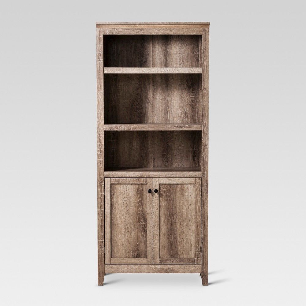 72"" Carson 5 Shelf Bookcase with Doors Rustic - Threshold | Target