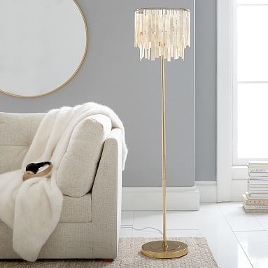 Capiz Strip Floor Lamp | Pottery Barn Teen