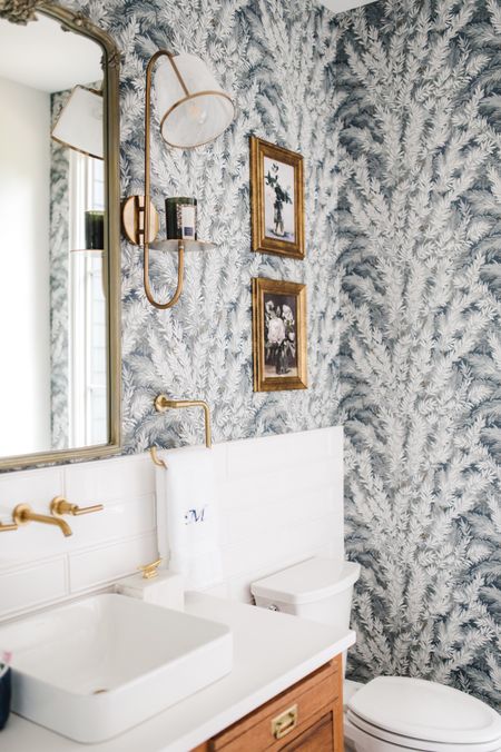 A bathroom moment for your Monday afternoon!

Girls bathroom, floral wallpaper, brass lighting, bathroom vanity, bathroom lighting, kohler purist, brass faucet 

#LTKhome #LTKstyletip #LTKfamily