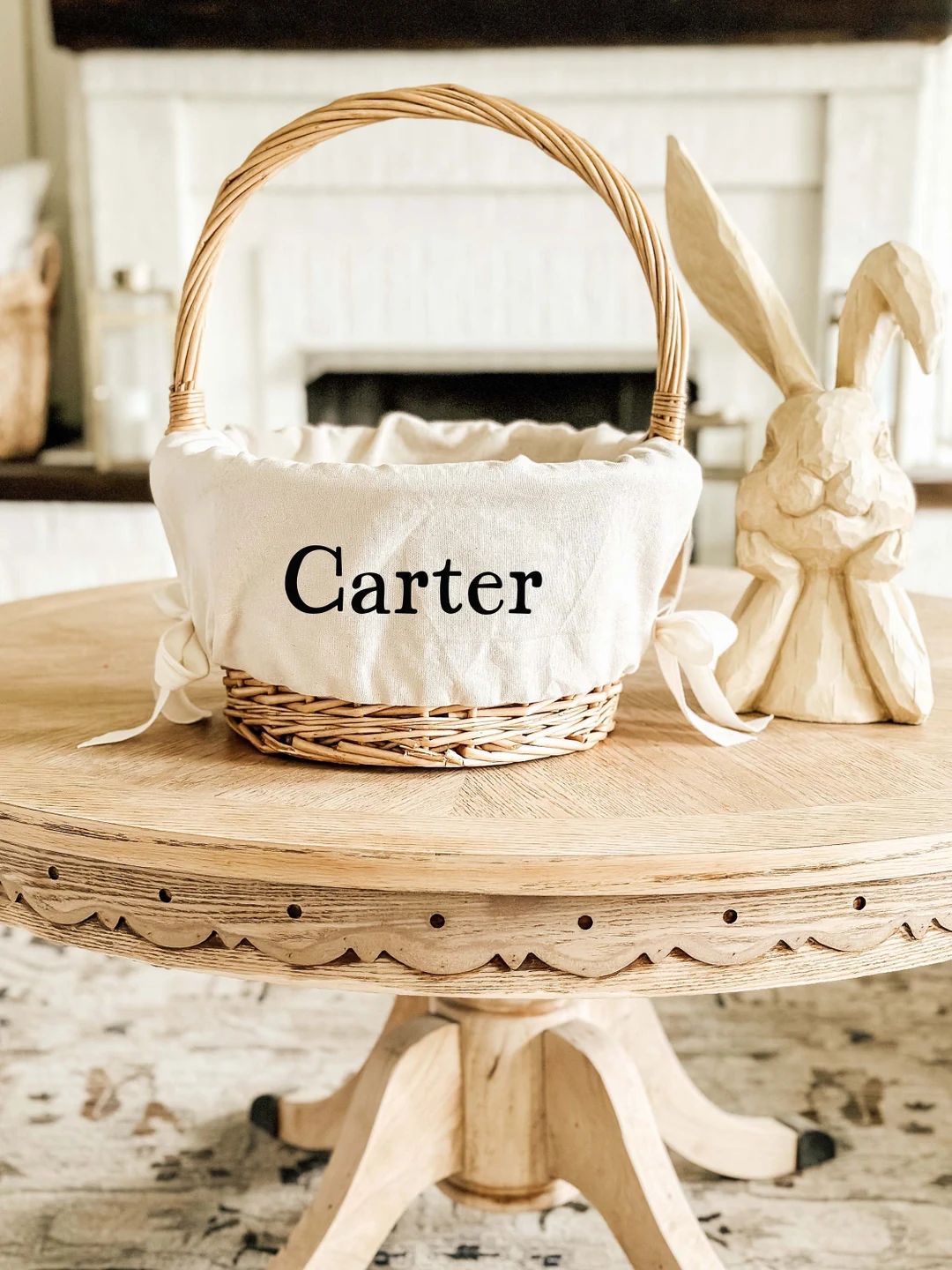 Personalized Easter Basket Liner, Custom Easter Basket Liner, Easter, Monogram, Kids Easter Baske... | Etsy (US)
