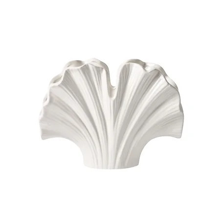 Home Decor Collection White 7" Ceramic Shell Vase | Walmart (US)