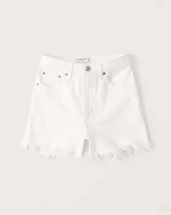 Curve Love High Rise 4 Inch Mom Shorts | Abercrombie & Fitch (US)