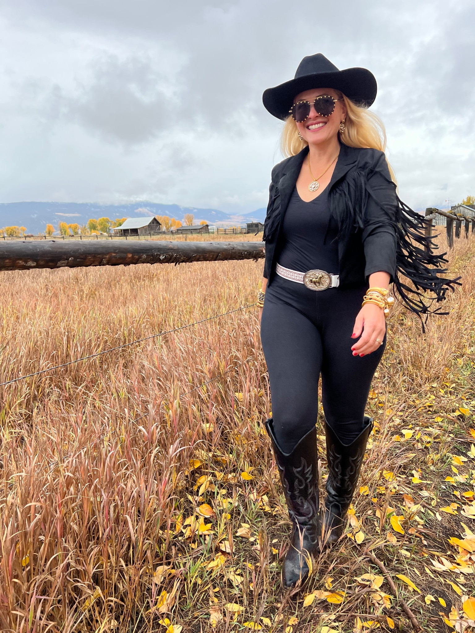 🤠WESTERN OUTFIT for women! What do you think? YES or No? Let me know! I think it’s perfect for a Texas Rodeo or a Nashville Country Concert. Hee Haw! 

Wearing a large sleeveless Vneck shirt  and a medium fringe jacket. Wearing a large in the denim leggings.

Western Outfits Women I Nashville Outfits for Women I Country Concert Outfit

Taylor swift concert outfit ideas I texas rodeo outfit | rave outfits festivals | rodeo outfits for women | houston rodeo outfits for women | rodeo outfit | nashville outfits spring | texas rodeo outfits | all fringe outfit | black on black outfit | fringe on fringe | country concert outfit | country concert outfit ideas | country concert outfits | country concert outfit ideas winter | rodeo outfit | rodeo outfit ideas | western glam outfit | rodeo outfits for women | rodeo outfits winter | cowgirl outfit | rodeo outfits | western outfits | western outfits women | country glam outfit | nashville outfit | nashville outfits | rodeo outfits for women | nashville outfits for women | country concert outfit | country concert outfits


#westernfashion #westernstyle #westernwear #westernglam #westernoutfits #countryconcert #countryconcertoutfit #rodeo #rodeofashion #rodeotok #rodeohouston #cowgirl #cowgirlboots #cowboyhat #cowboyhats #nashville #nashvilleoutfit #countryoutfit #countrygirls #fallfashion #falltrends


#LTKSeasonal #LTKFindsUnder100 #LTKOver40 #LTKWorkwear #LTKSaleAlert #LTKFindsUnder50 #LTKGiftGuide #LTKHoliday #LTKMidsize #LTKTravel #LTKgrwm #LTKootd #LTKstorytime