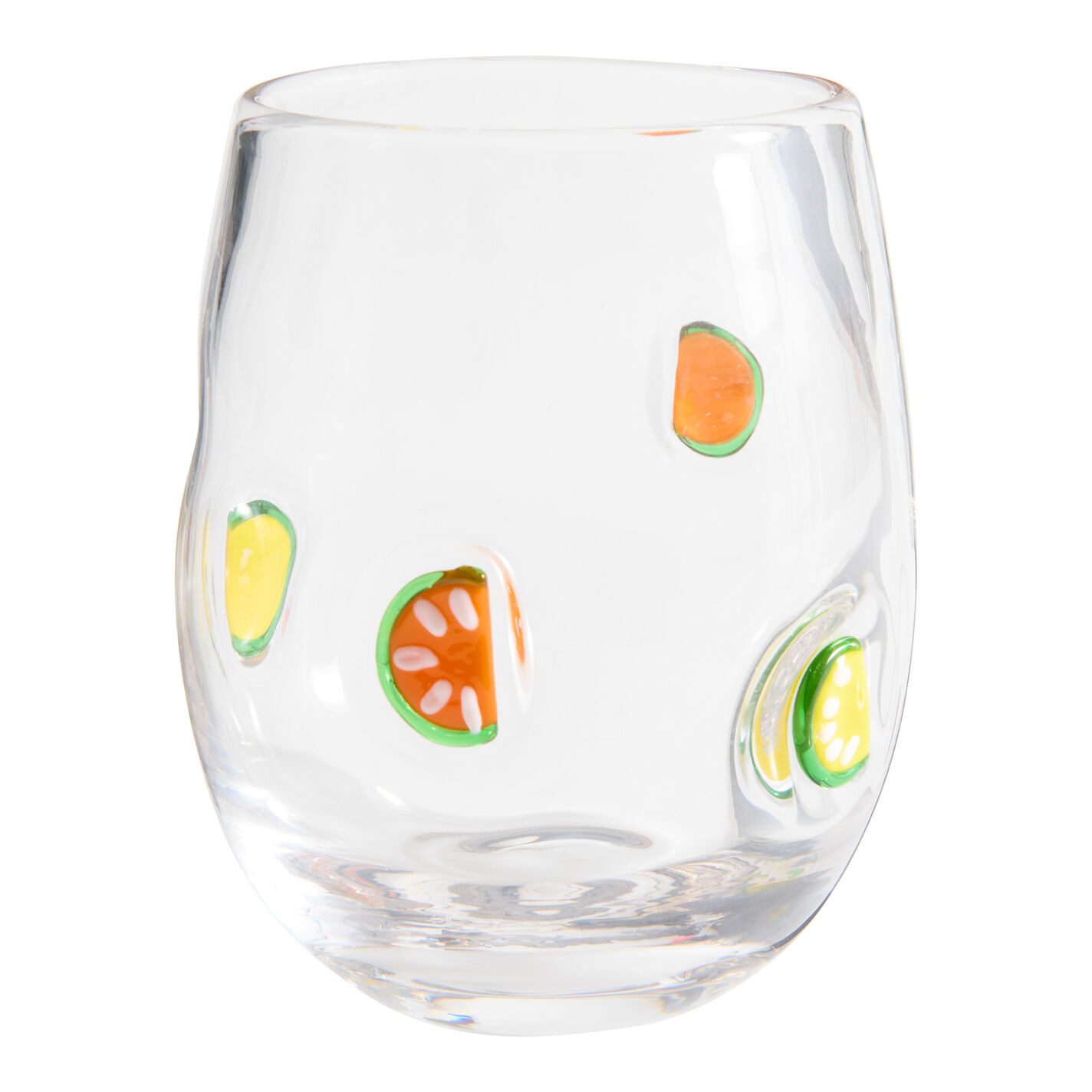 Charm Inlay Stemless Wine Glass | World Market