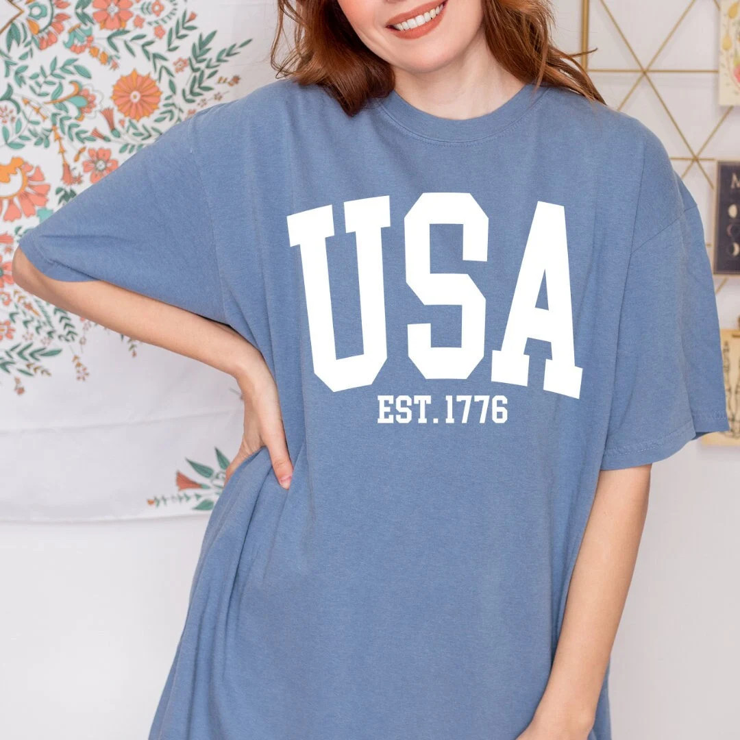 Retro Style USA Tshirt, Big USA Tshirt, USA Comfort Colors Shirt, Comfort Colors Usa Tshirt, Usa ... | Etsy (US)