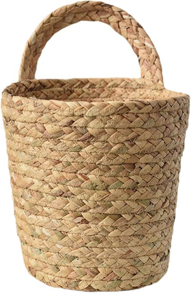 Seagrass Woven Storage Basket Wall Hanging Basket Storage Rack Garden Plant Basket Pushgrass Gard... | Amazon (US)
