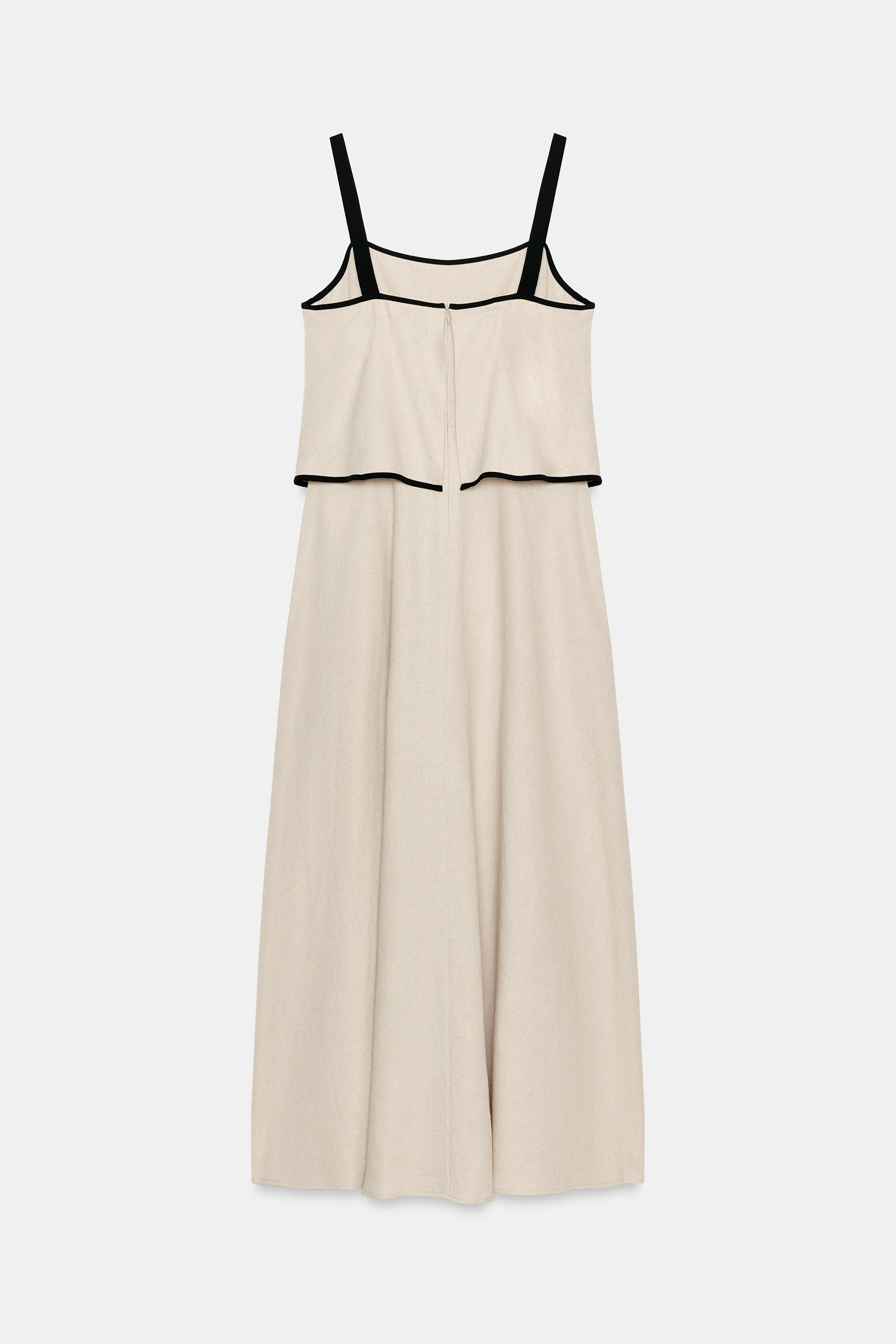 Model height: 183 cmDress with a straight neckline and thin straps. Featuring in-seam side pocket... | Zara UK