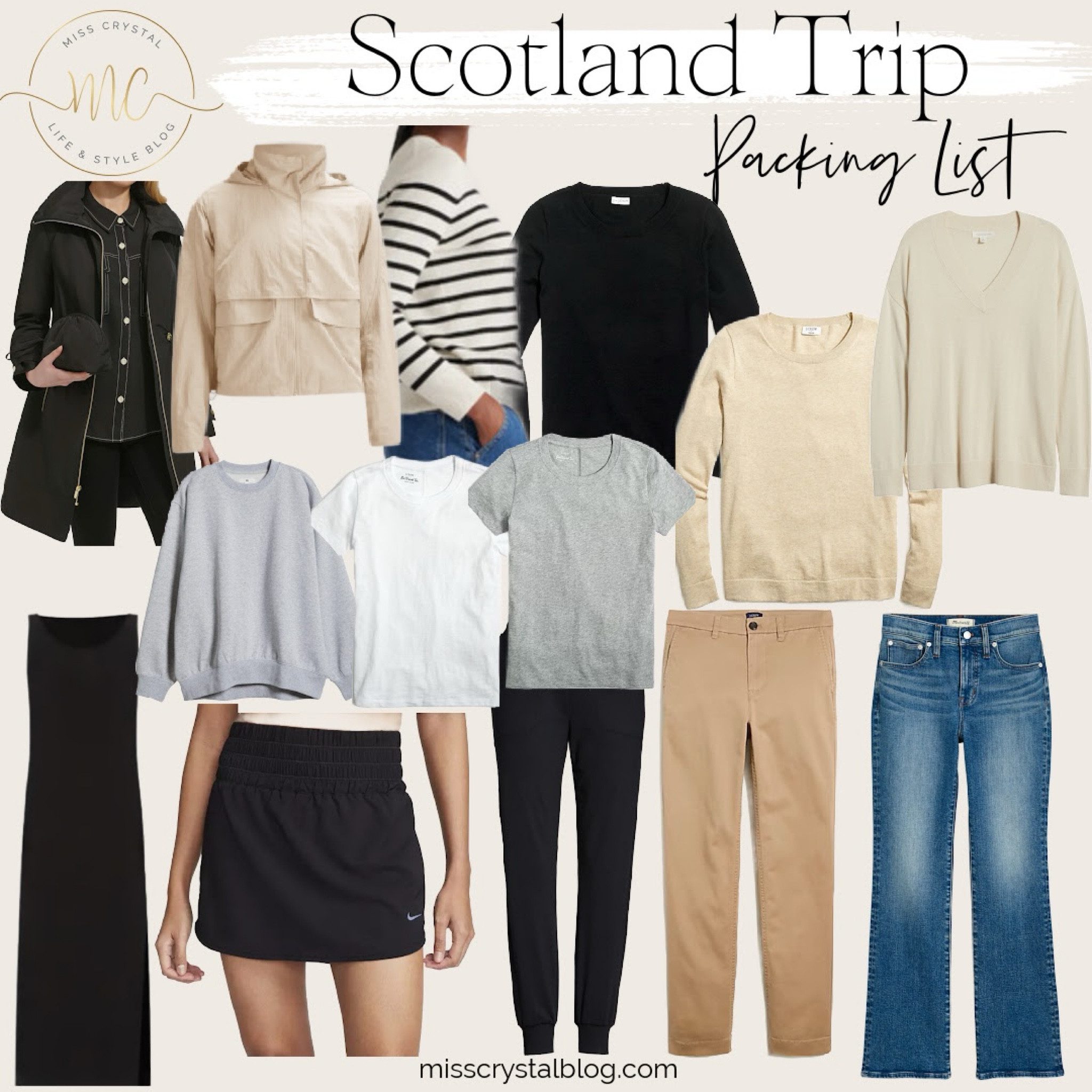 Scotland packing list for a summer trip. 

#LTKTravel #LTKOver40 #LTKFindsUnder50