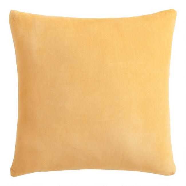 Gold Velvet Throw Pillow | World Market