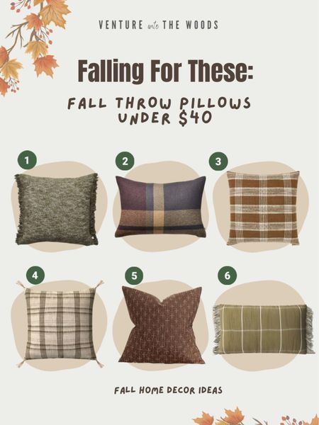 Swap out your living room throw pillows with these fall throw pillows for an easy transition into fall with a big impact. All under $40! 🍁 

#LTKSeasonal #LTKfindsunder50 #LTKhome