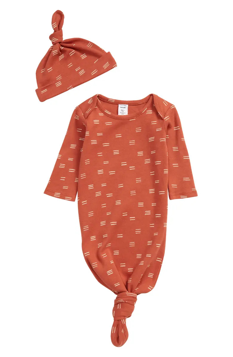 Nordstrom Knotted Gown & Hat Set | Nordstrom | Nordstrom