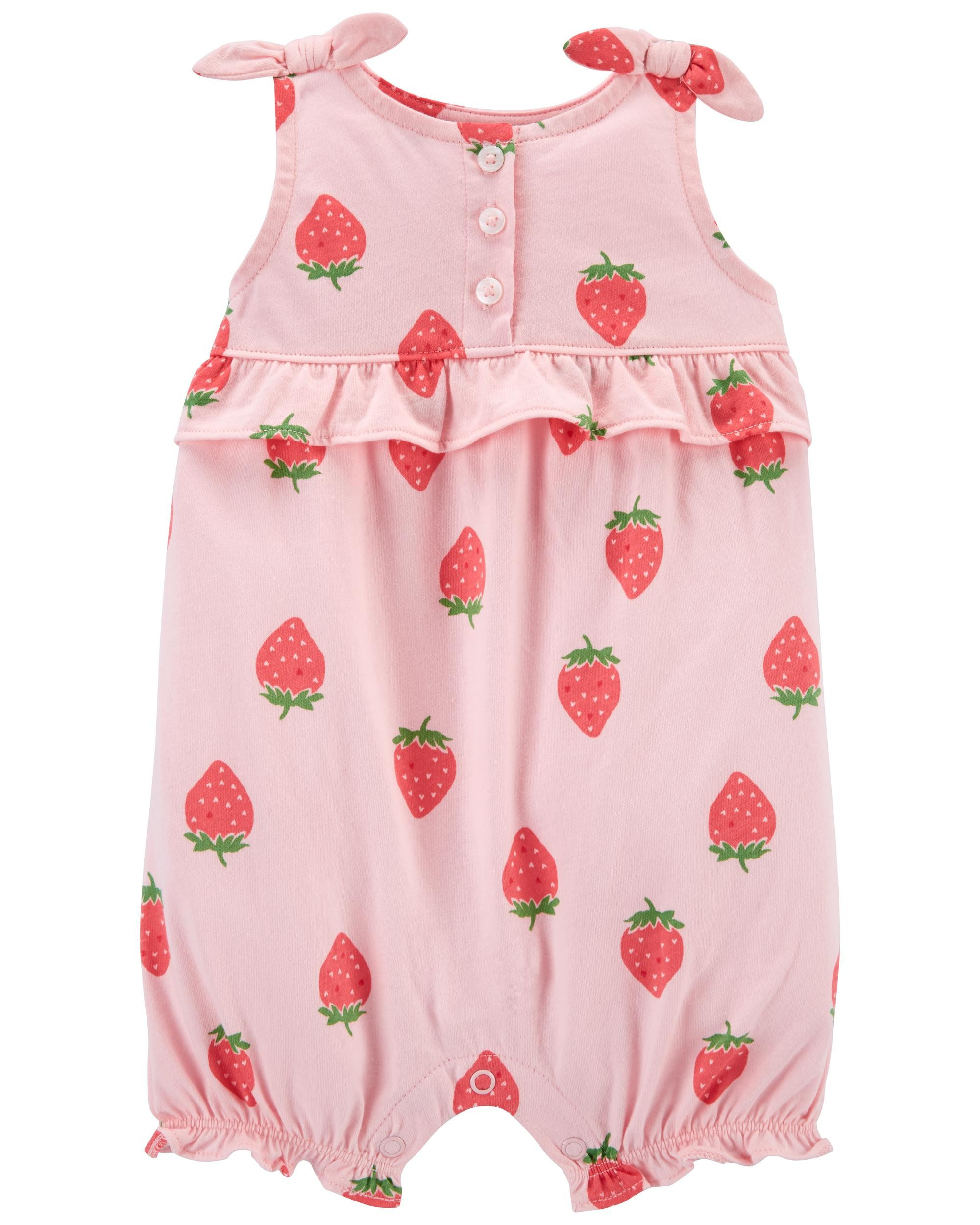 Strawberry Cotton Romper | Carter's