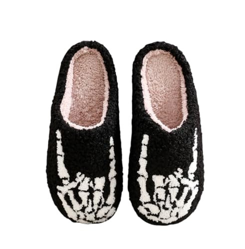 LNERIP Womens Mens Halloween Ghost Finger Slippers Cartoon Warm Winter Skeleton Finger Slippers House Couple Shoes indoor outdoor Fingers 41-42 | Amazon (US)