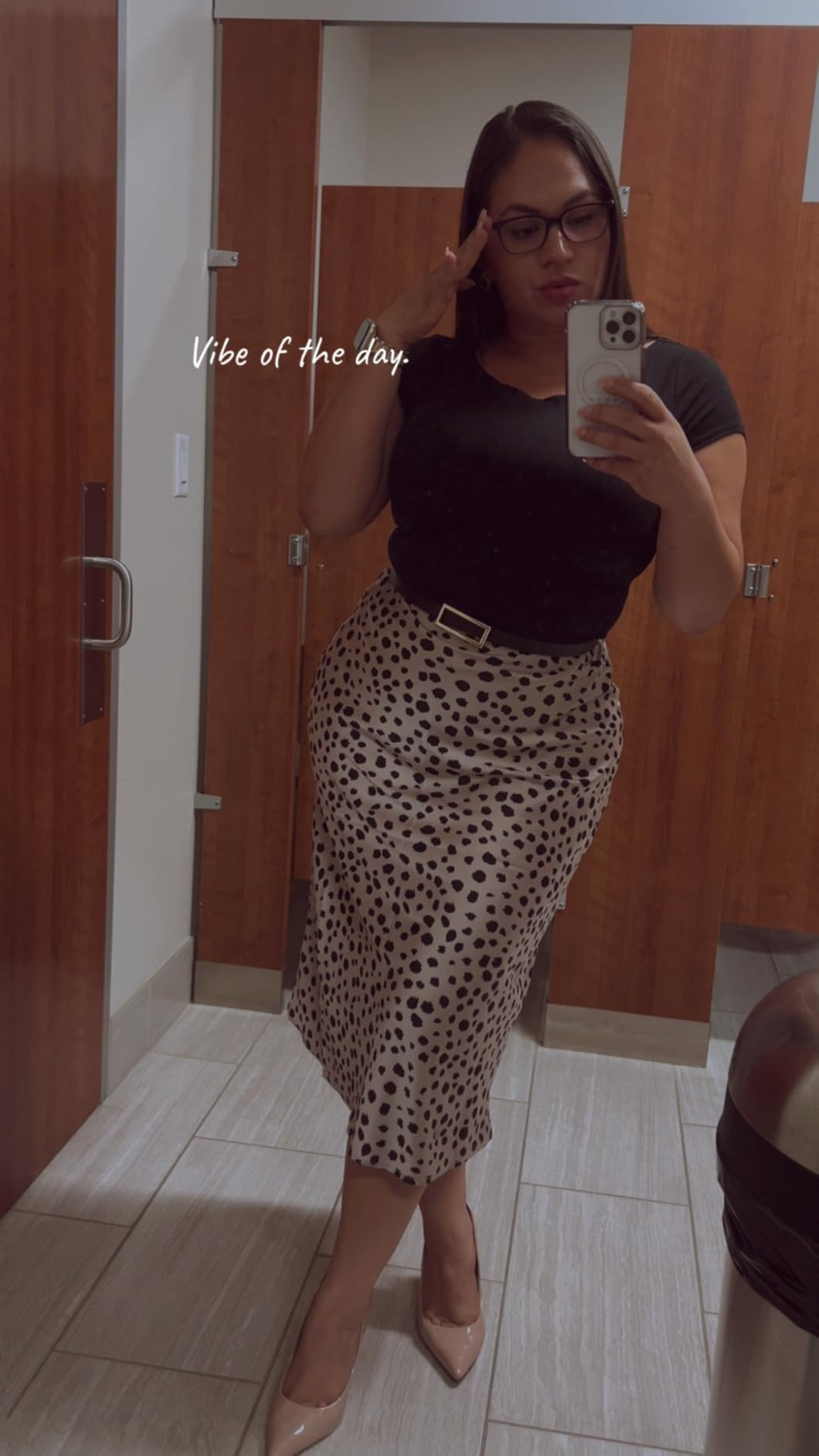 Keasmto Leopard Skirt for Women Midi Length High Waist Silk Satin Elasticized Cheetah Casual Ladi... | Amazon (US)