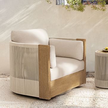 Porto Outdoor Swivel Chair | West Elm (US)