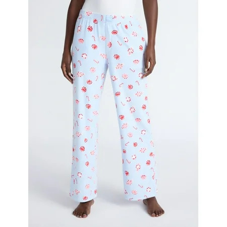 Joyspun Women's Velour Wide-Leg Sleep Pants, Size XS-3X | Walmart (US)